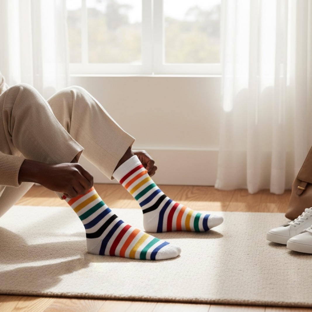 Office Proud stripe Pride Socken - 8