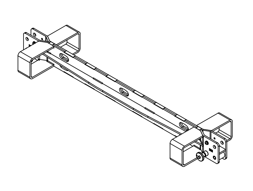 T12PB-W - Pull Back Bar för vertikala matriser - vit