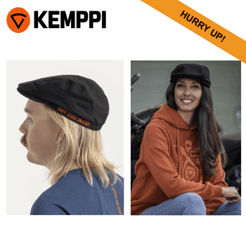 Flat cap Kemppi Musta