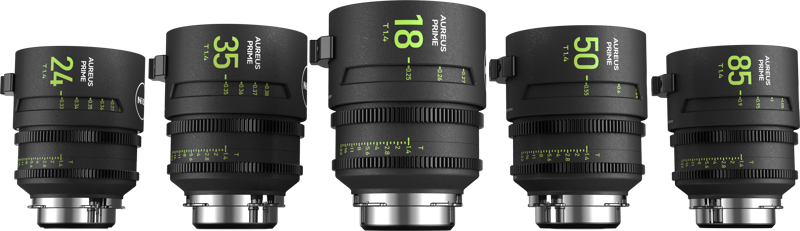 NiSi AUREUS PRIME T1.4 Cinema 5-Lens Kit (ARRI PL)