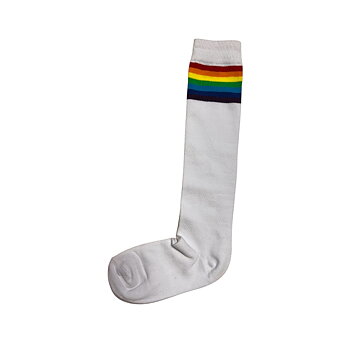 Einfarbige Kniestrümpfe mit Pride-Streifen