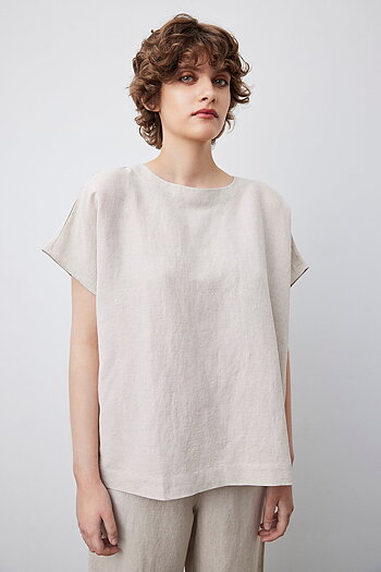 Movesgood - Ebelle Oversized Top Sand