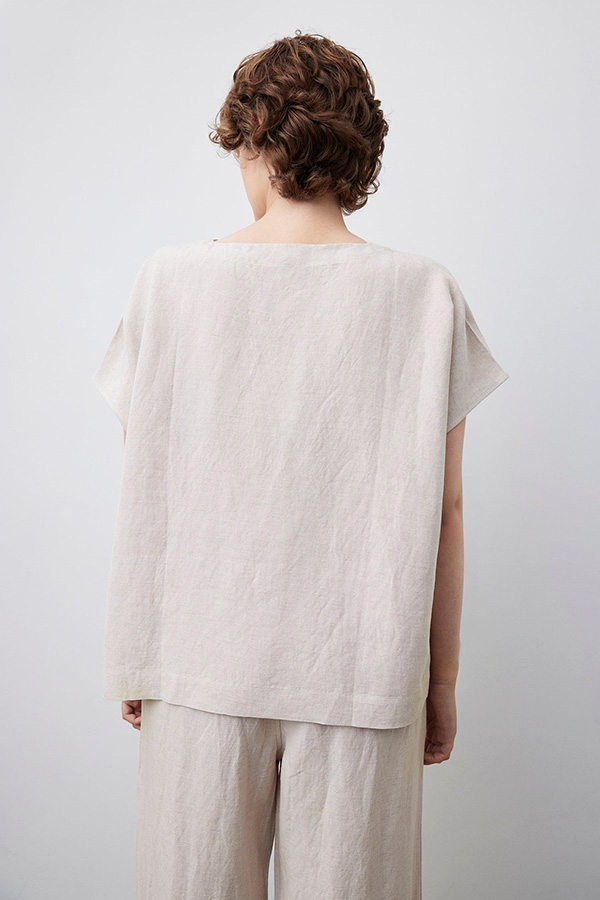Movesgood - Ebelle Oversized Top Sand - 3