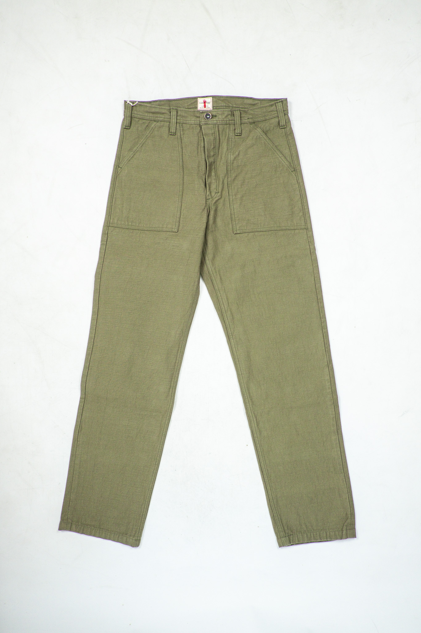 Samurai - Heavy Weight Baker Pants Olive 15oz - Göteborg Manufaktur