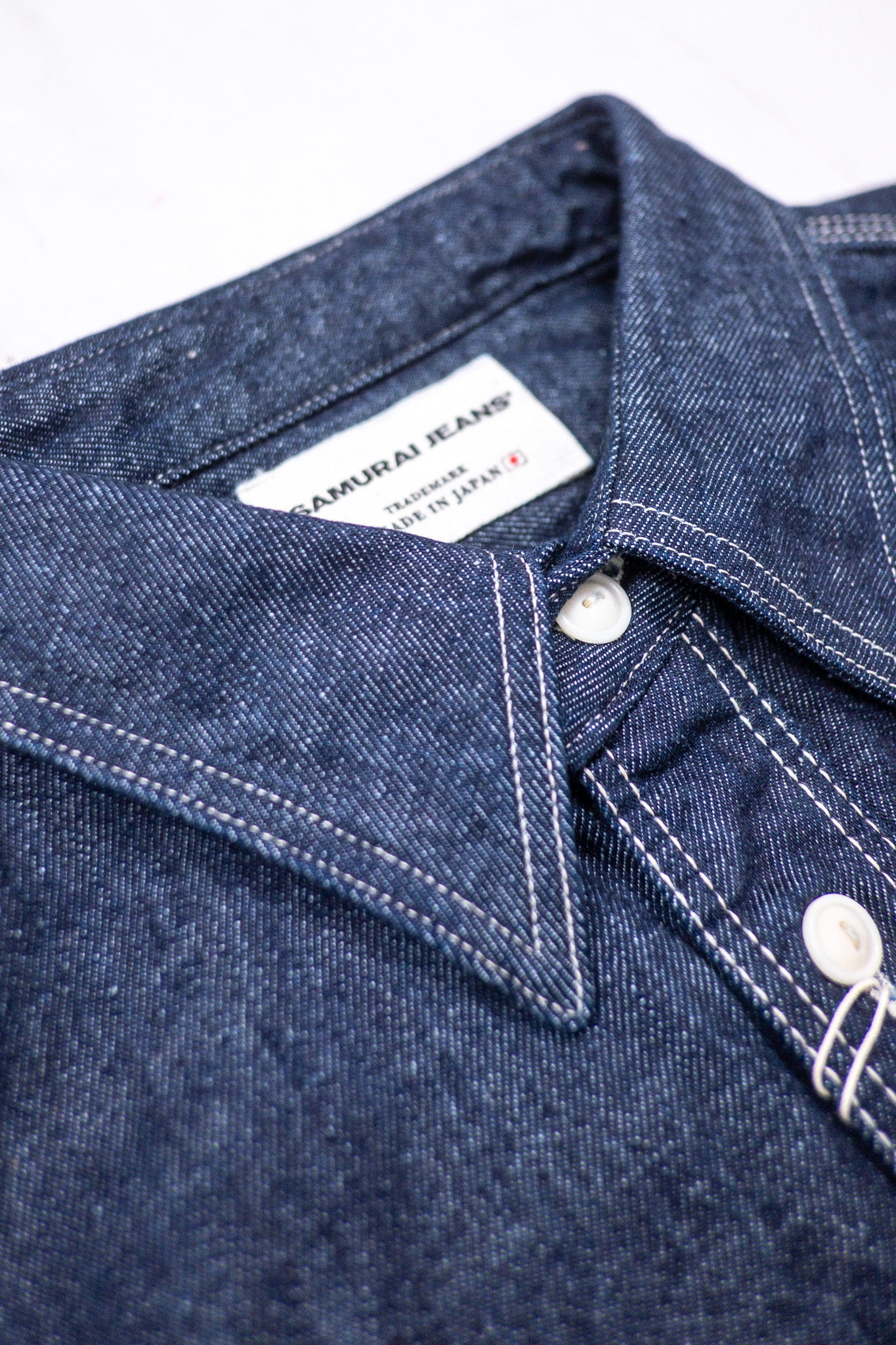 Samurai - Japanese Cotton Denim Work Shirt 10oz - 7