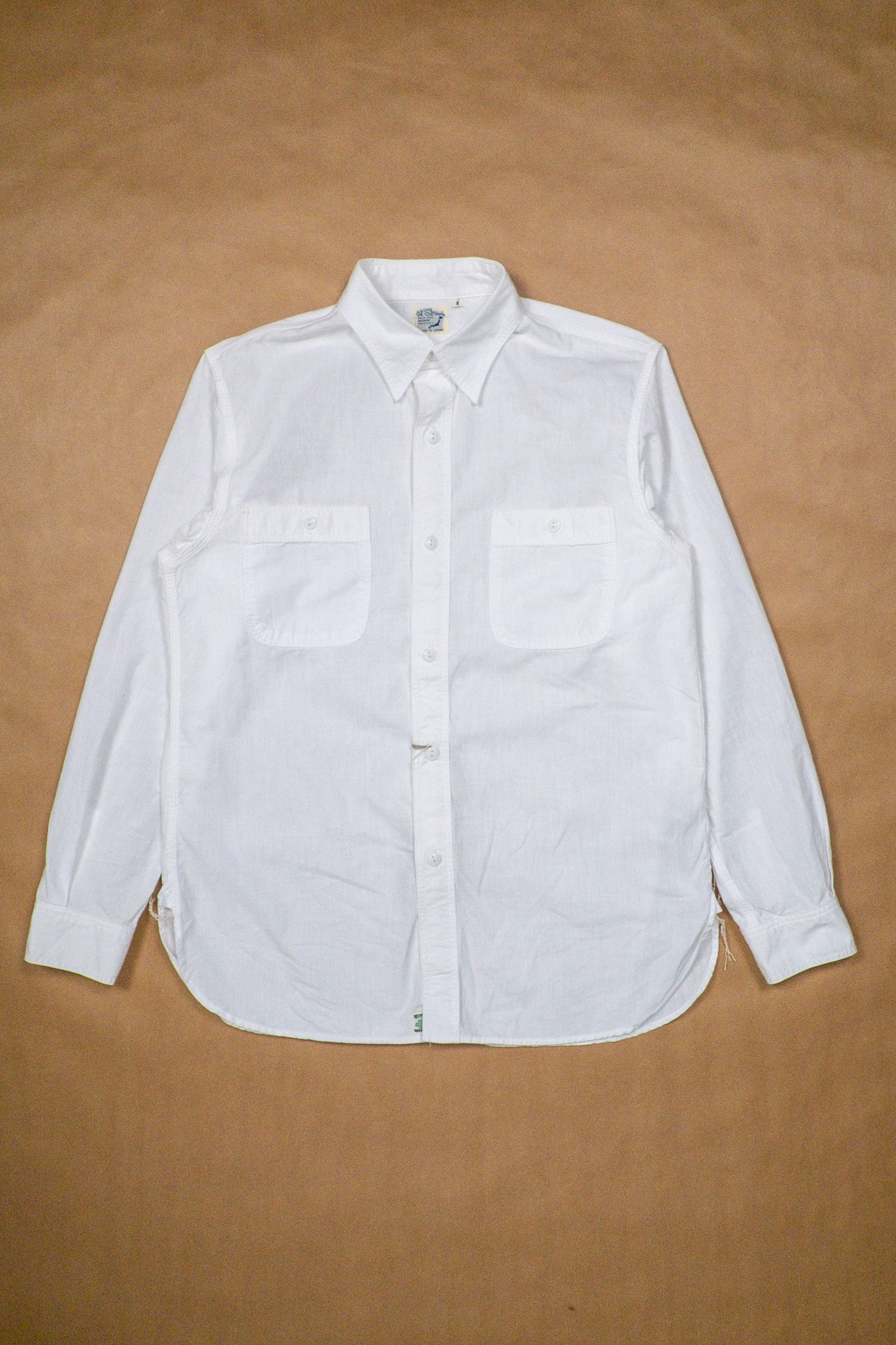orSlow - Slim Fit White Chambray Work Shirt