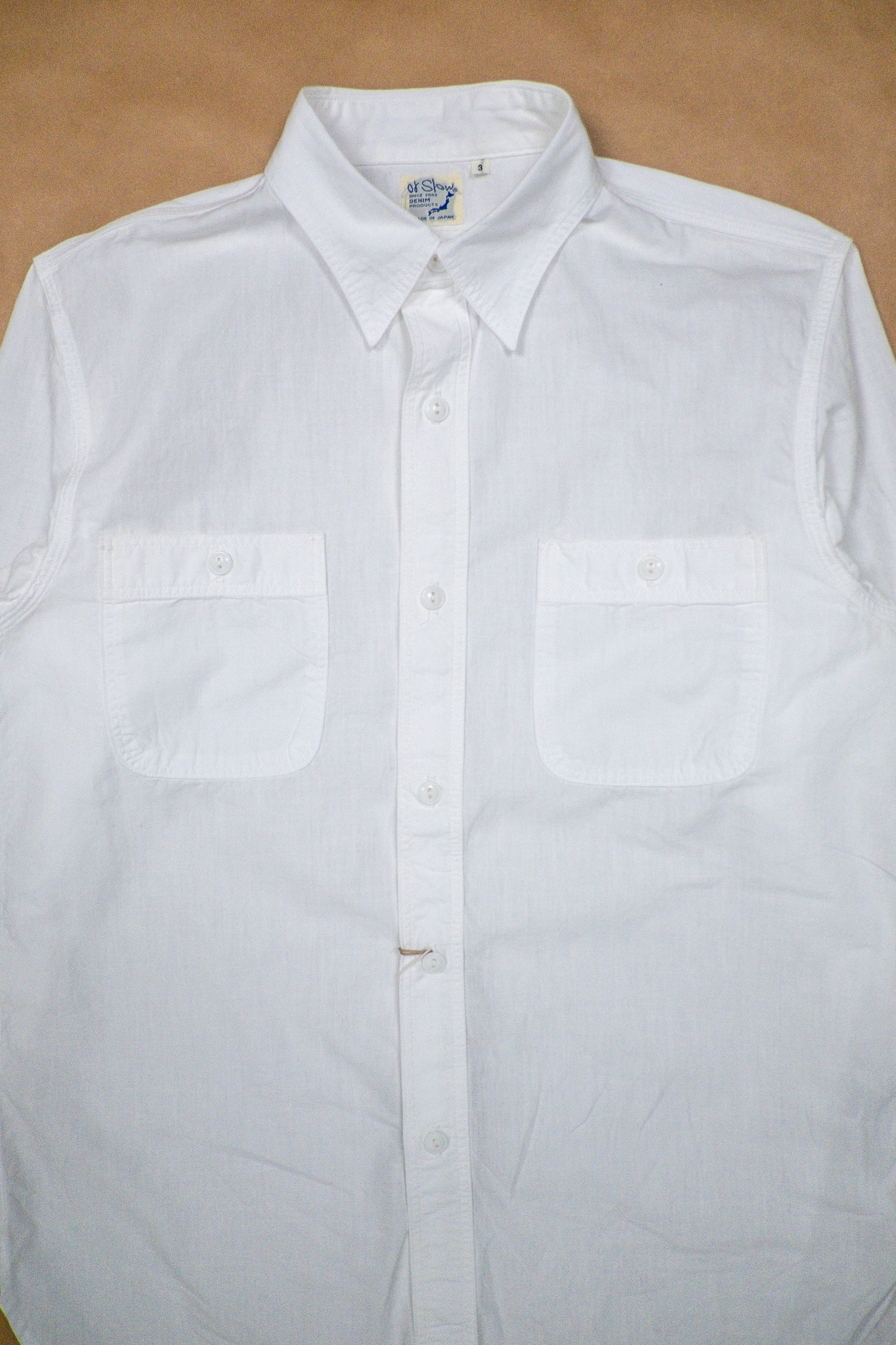 orSlow - Slim Fit White Chambray Work Shirt - 2