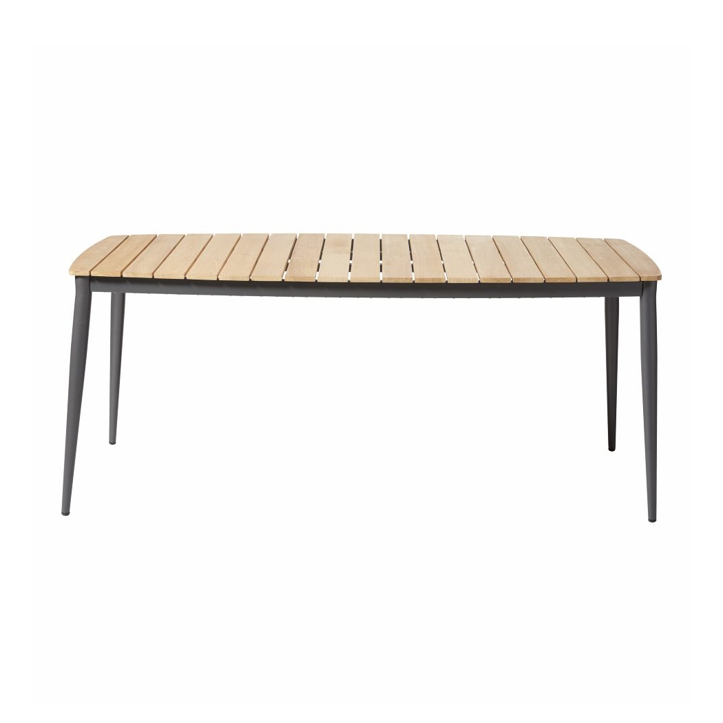 Teakbord  180 x 90 cm teak / antracit Cinas