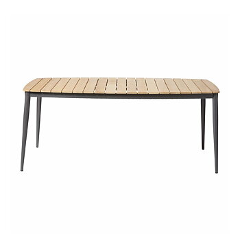 Teakbord  180 x 90 cm teak / antracit Cinas