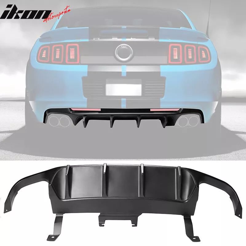 V1 Fyrhåls Bakre Diffusor – Matt Svart (FORD MUSTANG 2013–2014)