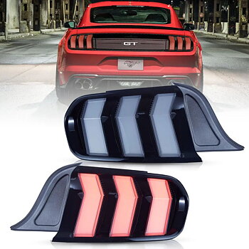 VLAND S650-Design Bakljus – Rökfärgade – Sats (FORD MUSTANG 2015–2023)