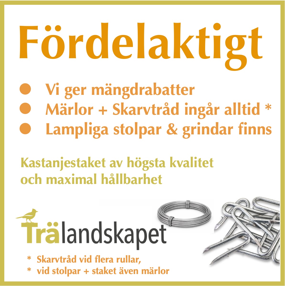 Kastanjestaket EXTRA tätt, höjd 175 cm längd 5 meter, franskt - 6