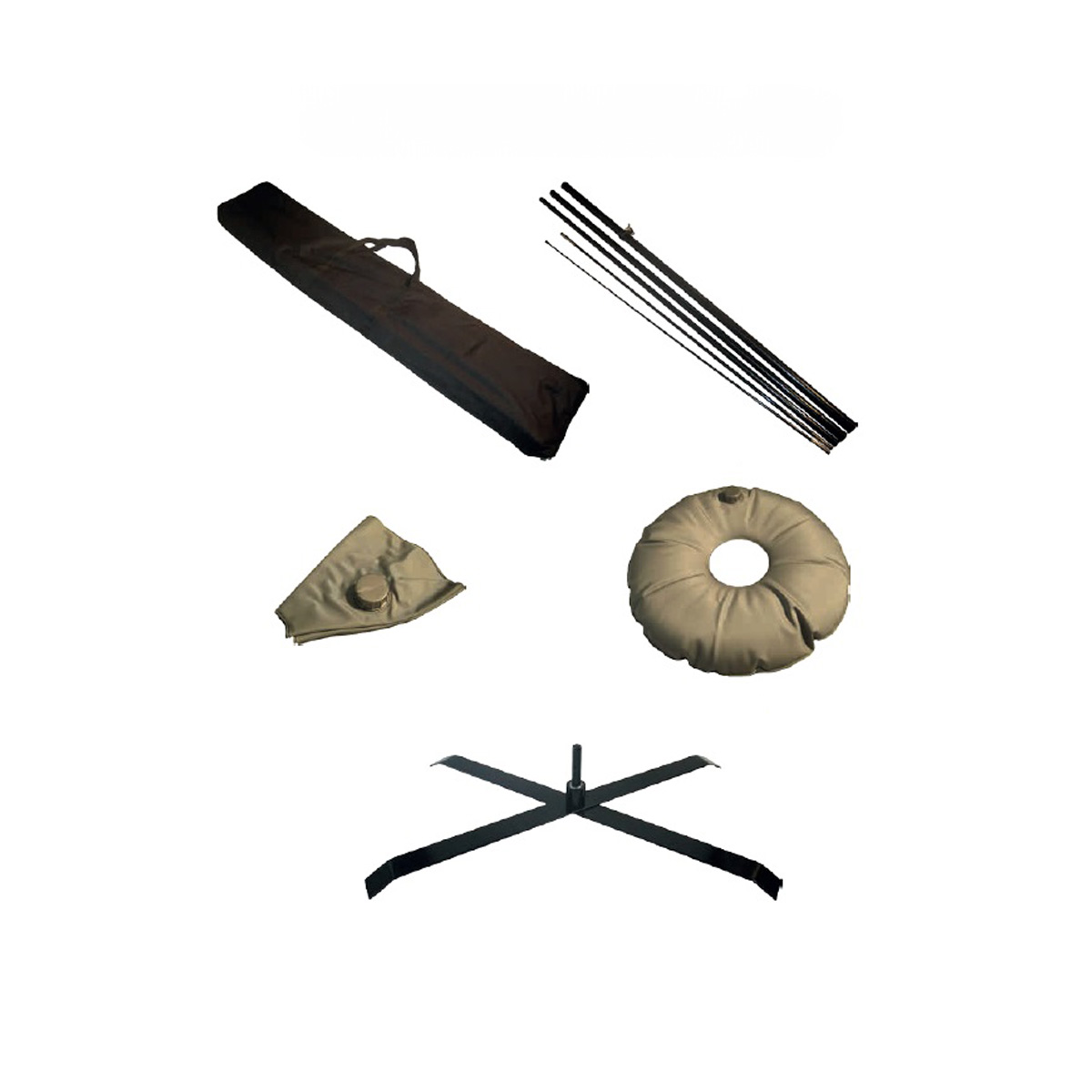 Beachflag "beige" - (full set) - 2