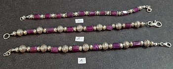 Rubin och Silver Armband 