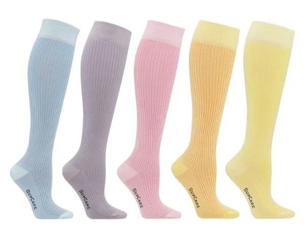 5-Pack SupCare Stödstrumpor Ribb