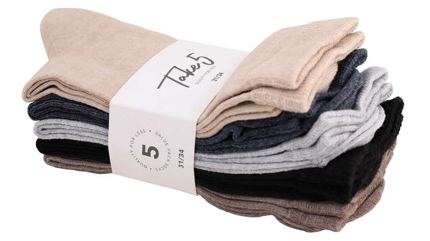 5-Pack Barnstrumpor Enfärgade