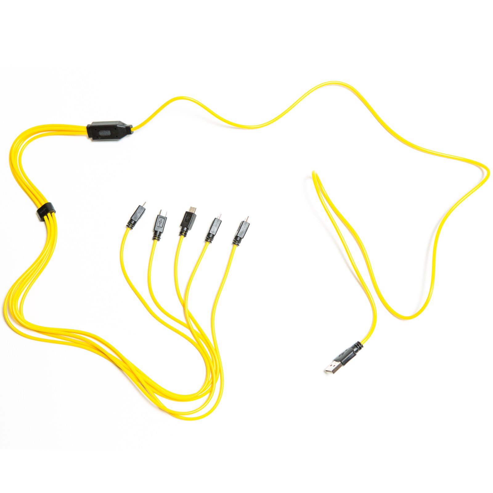 5-way power splitter cable for Roland Boutiques (Yellow) - 2