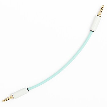 Candycords - myVolts audio cable, 3.5mm stereo straight jack to 3.5mm stereo straight jack, 15cm, Sunset Peach