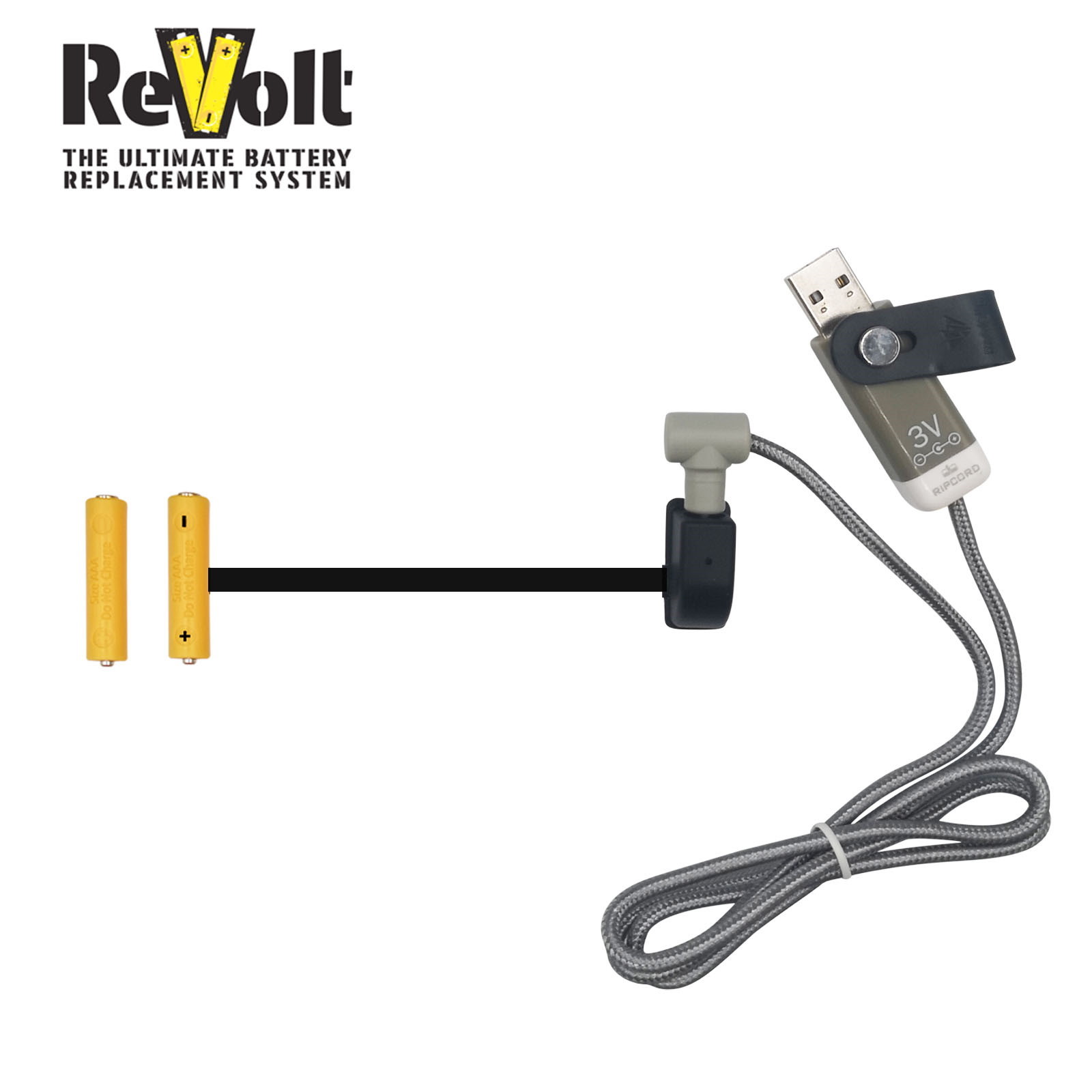 2 Battery ReVolt kit (power one device that needs 2 x AAA batteries from USB) - 3