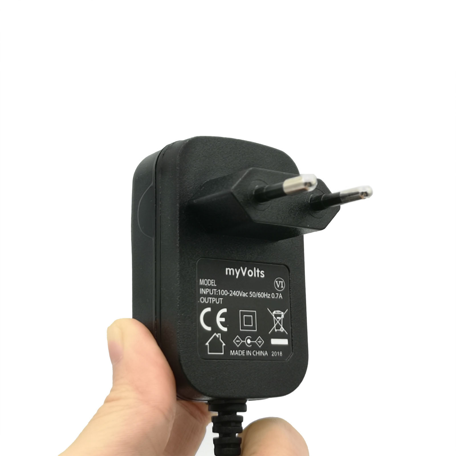 myVolts EU 12V DC 2A C+ve 2.5 x 5.5 x 12 straight tip - 5