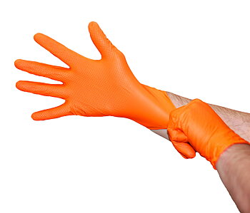 Nitrilhandske Orange grip