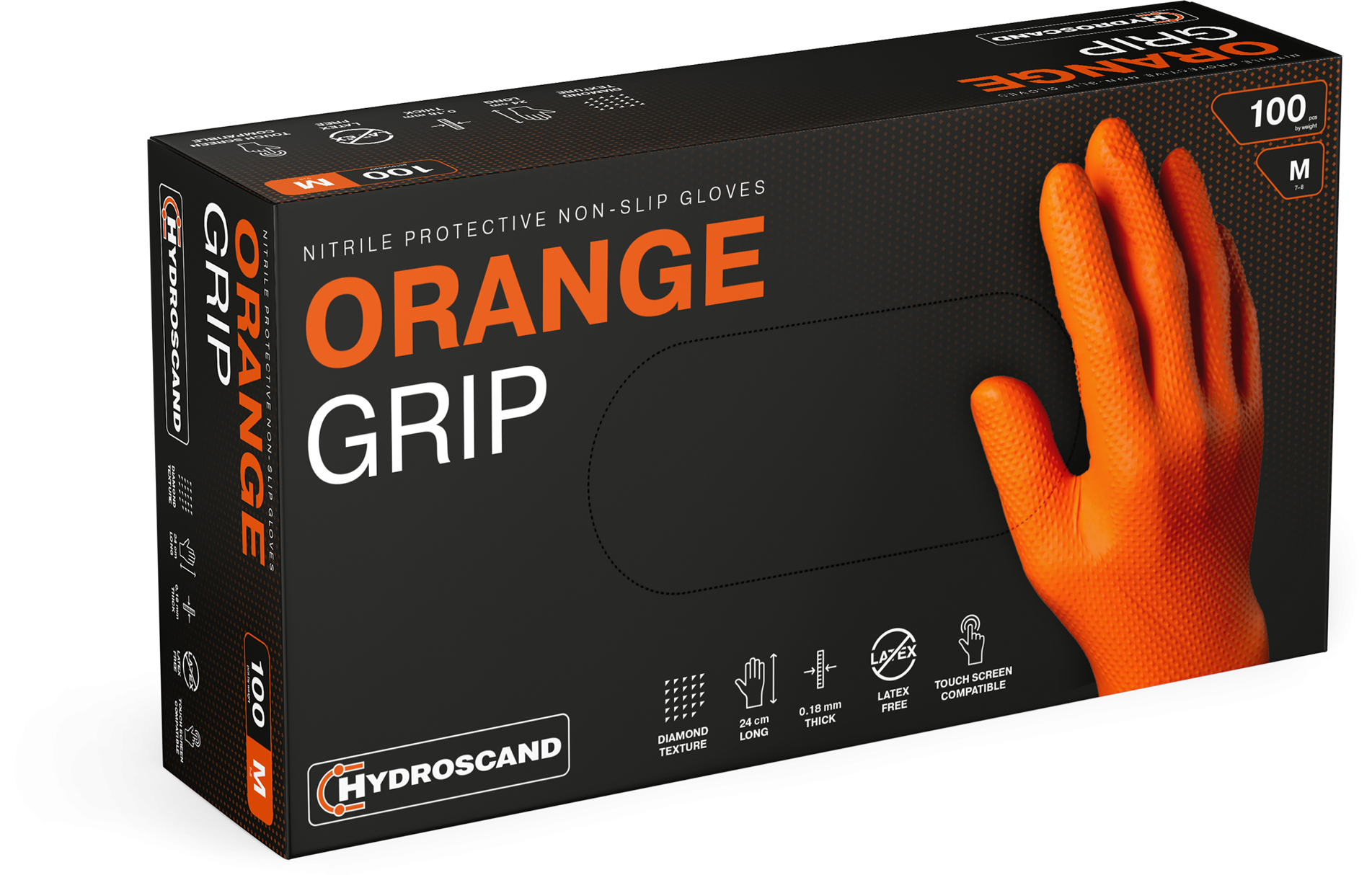 Nitrilhandske Orange grip