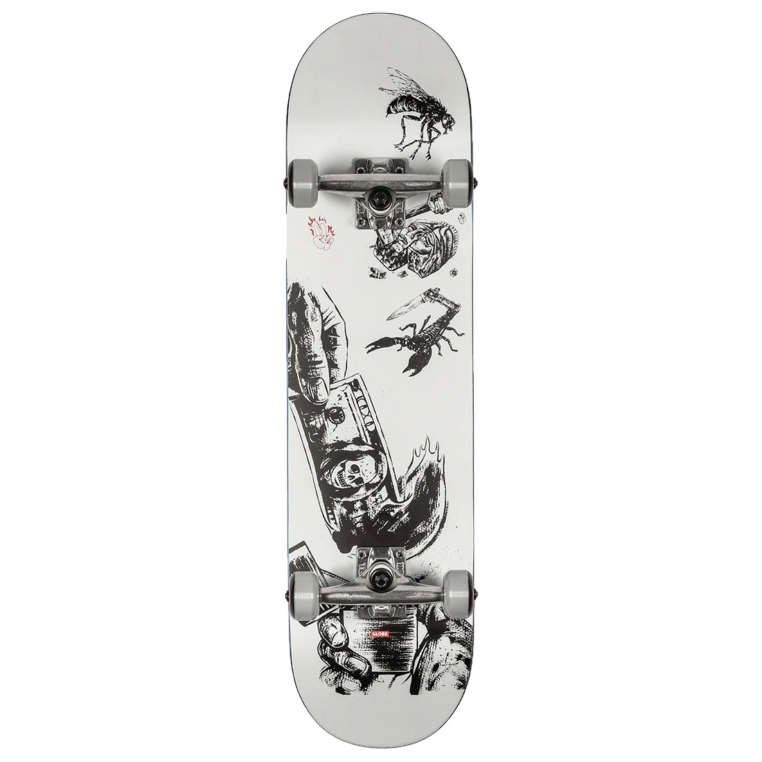 Skateboard Completo Globe G1 Full On - Deck In Legno, Cuscinetti ABEC 7, Per Skatepark E Street