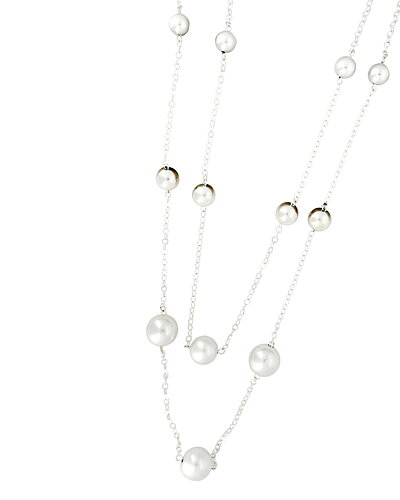 Halsband silverfärget med små kulor