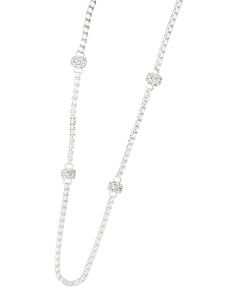 Halsband silverfärgat med strass
