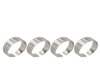 Gense Thebe Servettring Diameter 4,3 cm 4 st Matt rostfritt stål