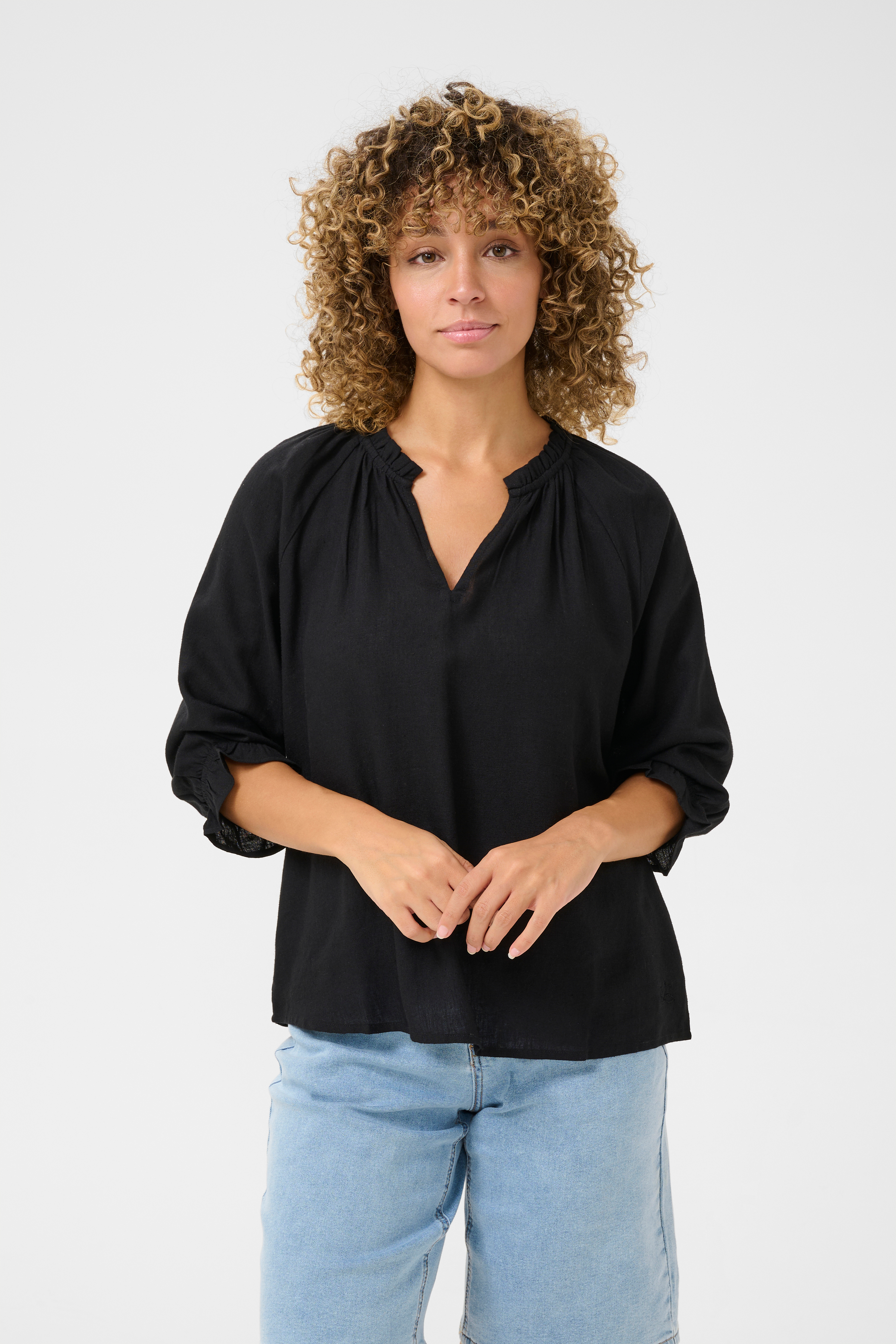 CRVENTA BLOUSE - BLACK -  CREAM - 4