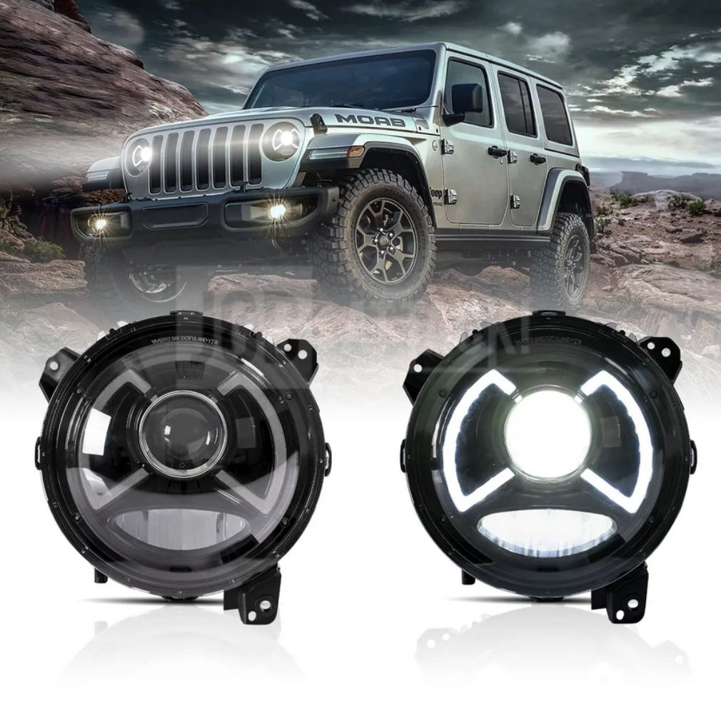 VLAND V1 Full-LED Strålkastare – Sats (WRANGLER JL 2018–2024)