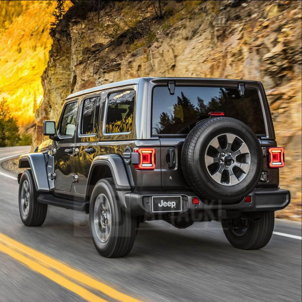 VLAND bakljus för Jeep Wrangler 2018-2021 med dynamisk startanimation och dubbla backljus (passar inte JK) röktonad lins - 3