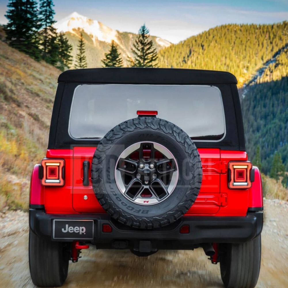 VLAND bakljus för Jeep Wrangler 2018-2021 med dynamisk startanimation och dubbla backljus (passar inte JK) röktonad lins - 2