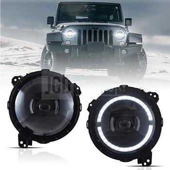 V2 Full-LED Strålkastare – Sats (JEEP WRANGLER JL 2018–2024)