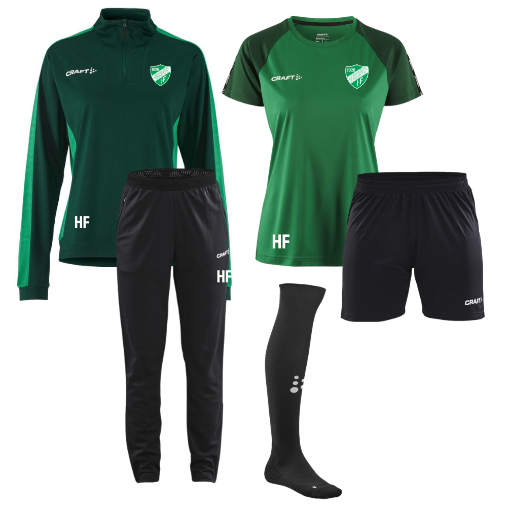 Träningspaket med halfzip tröja, Dam