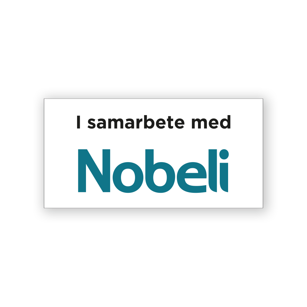 Magnetskylt 300x150mm - I samarbete med Nobeli
