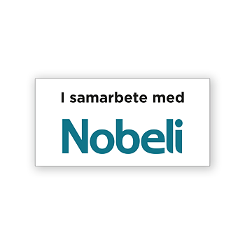 Magnetskylt 300x150mm - I samarbete med Nobeli