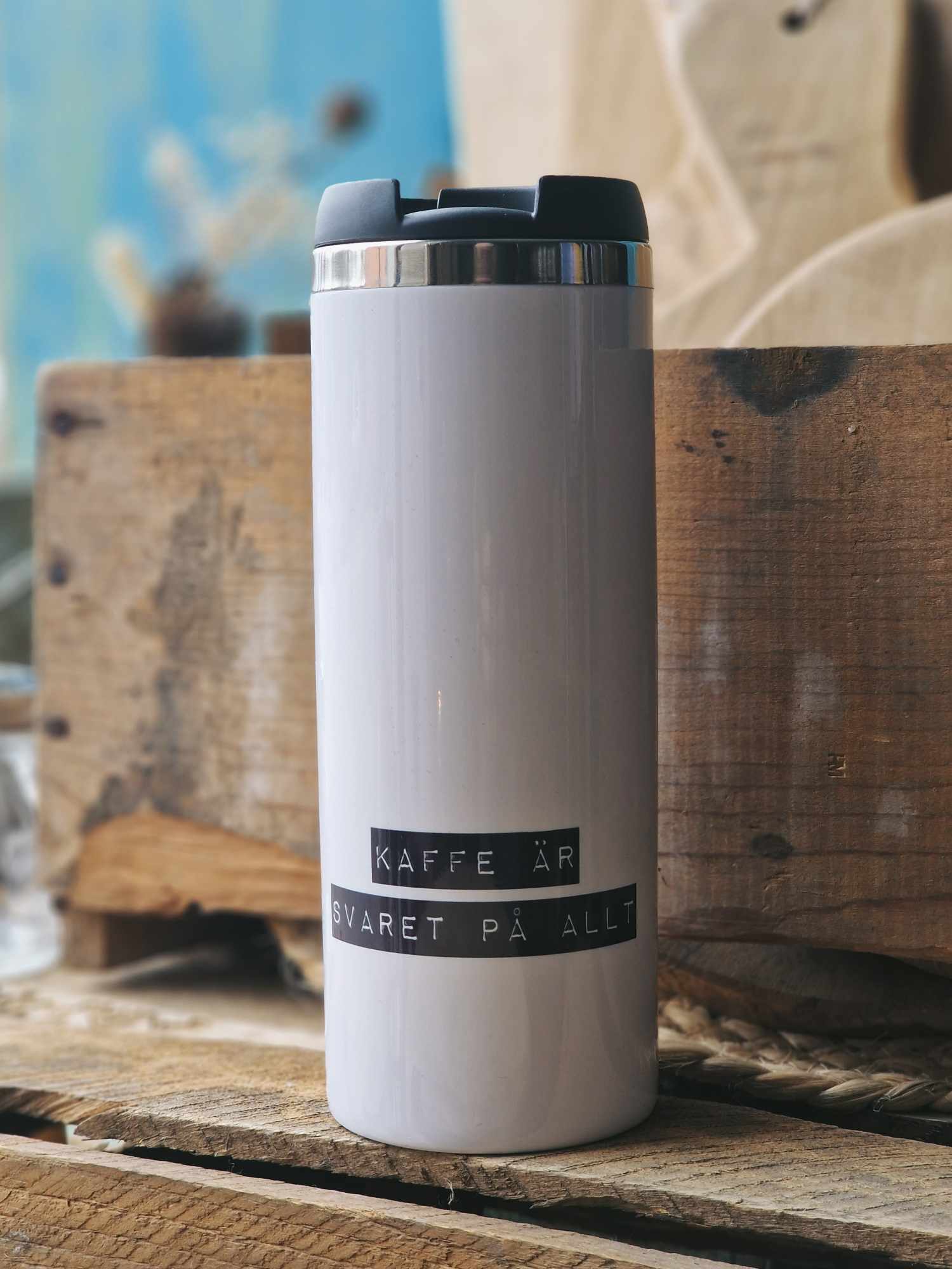 Thermos mug "Coffee is the answer to everything"