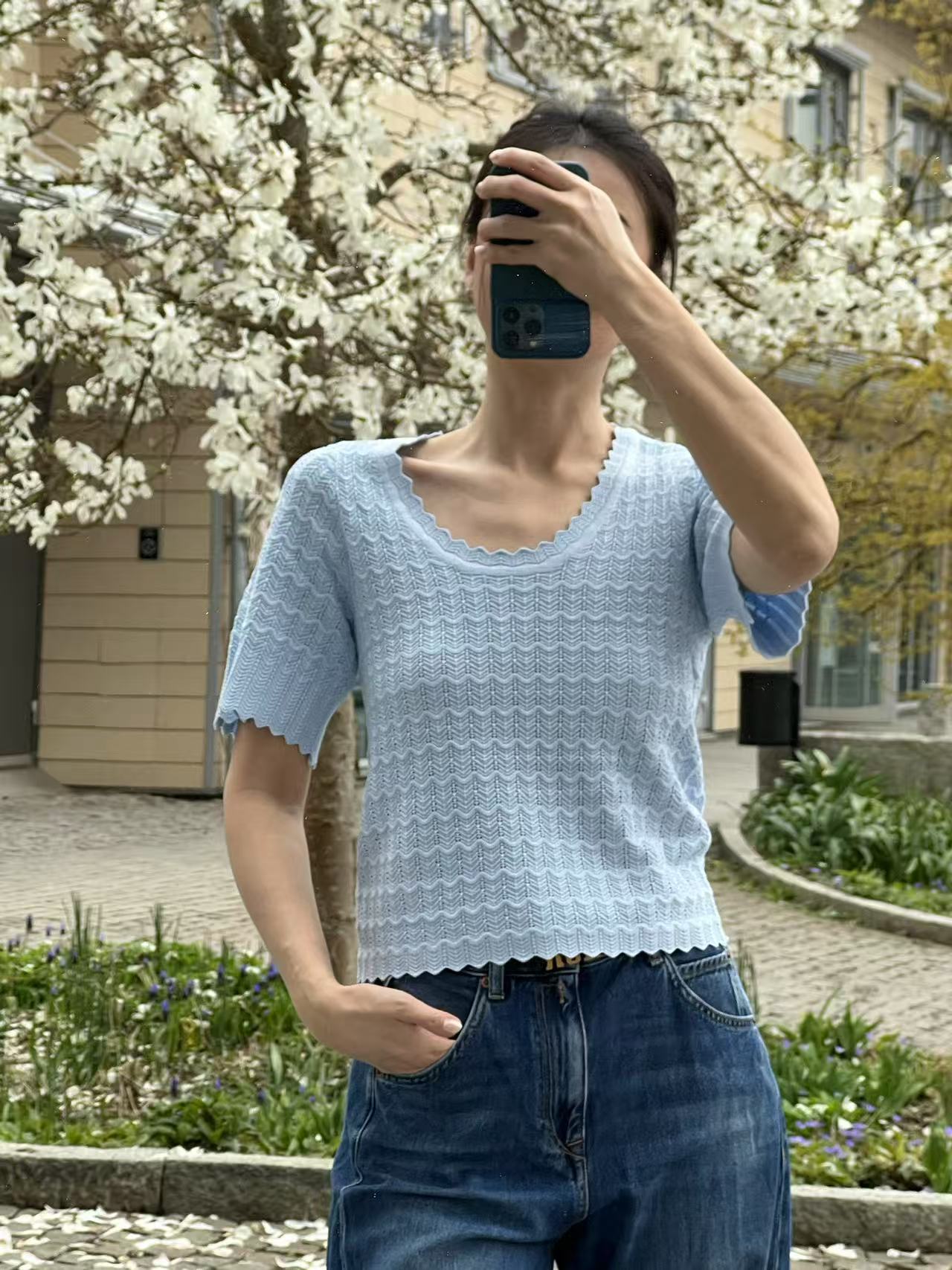 Neo Noir Meiko Solid Knit Blouse - 7
