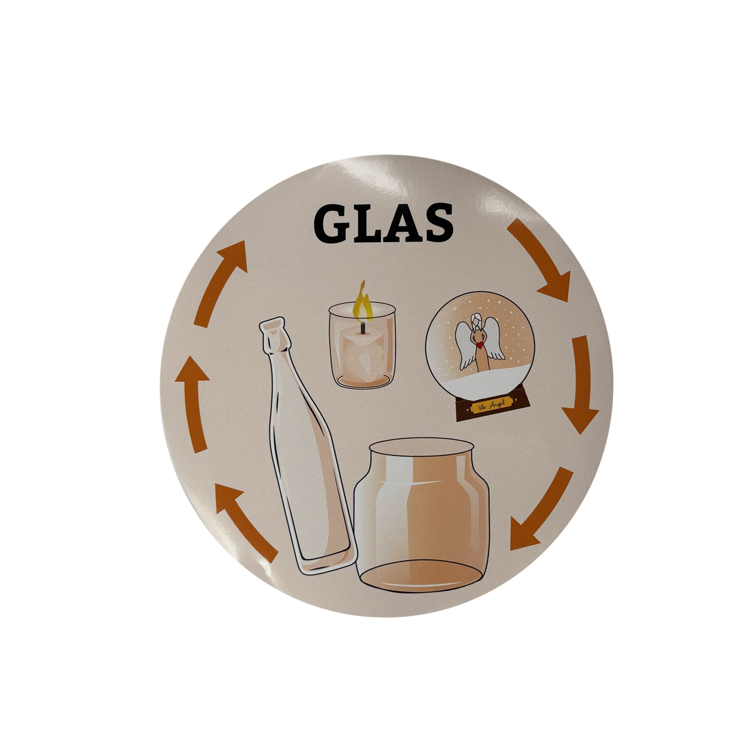 Miljödekal Glas