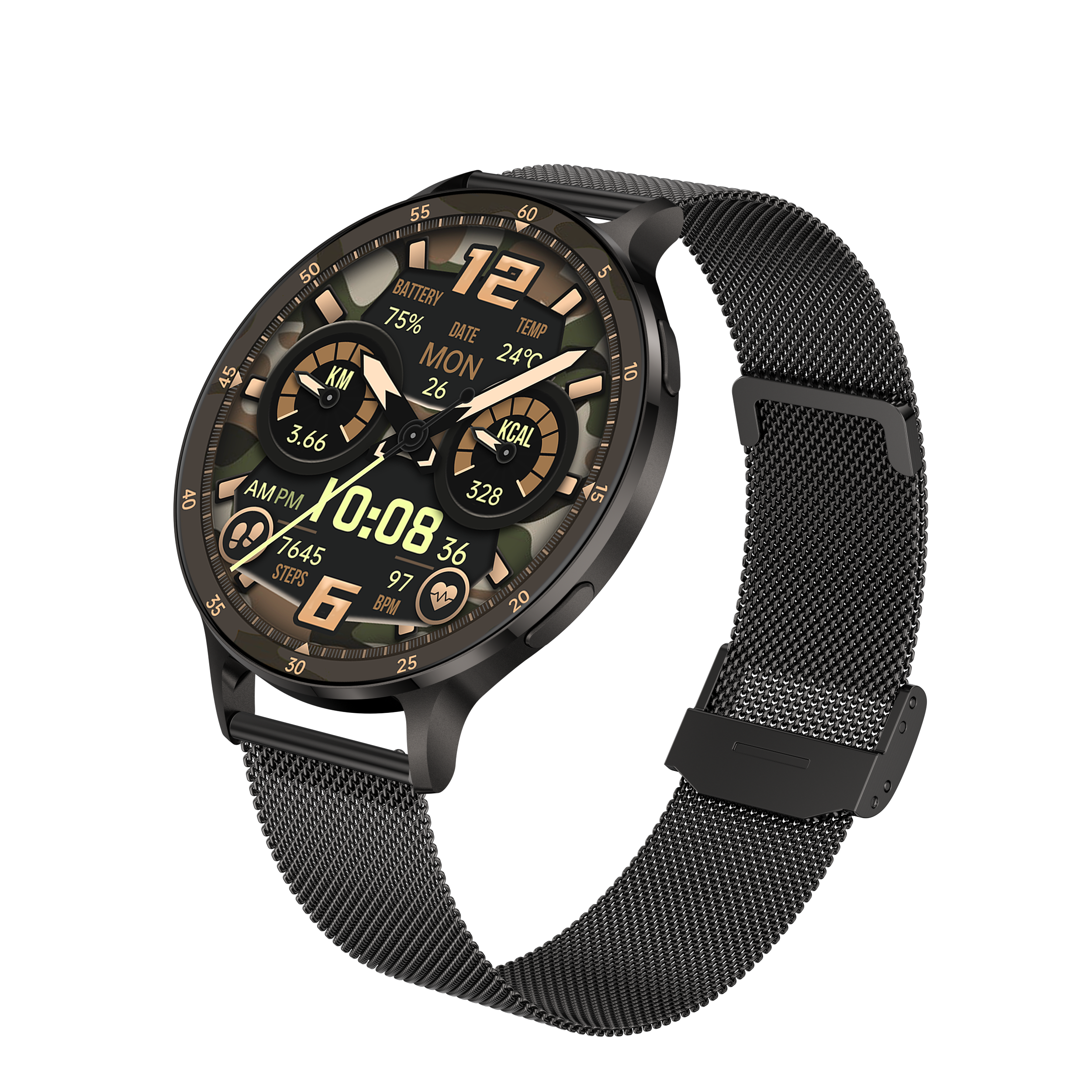 Philippe Palmer Smart Watch LP78 AMOLED Ultra Thin Black