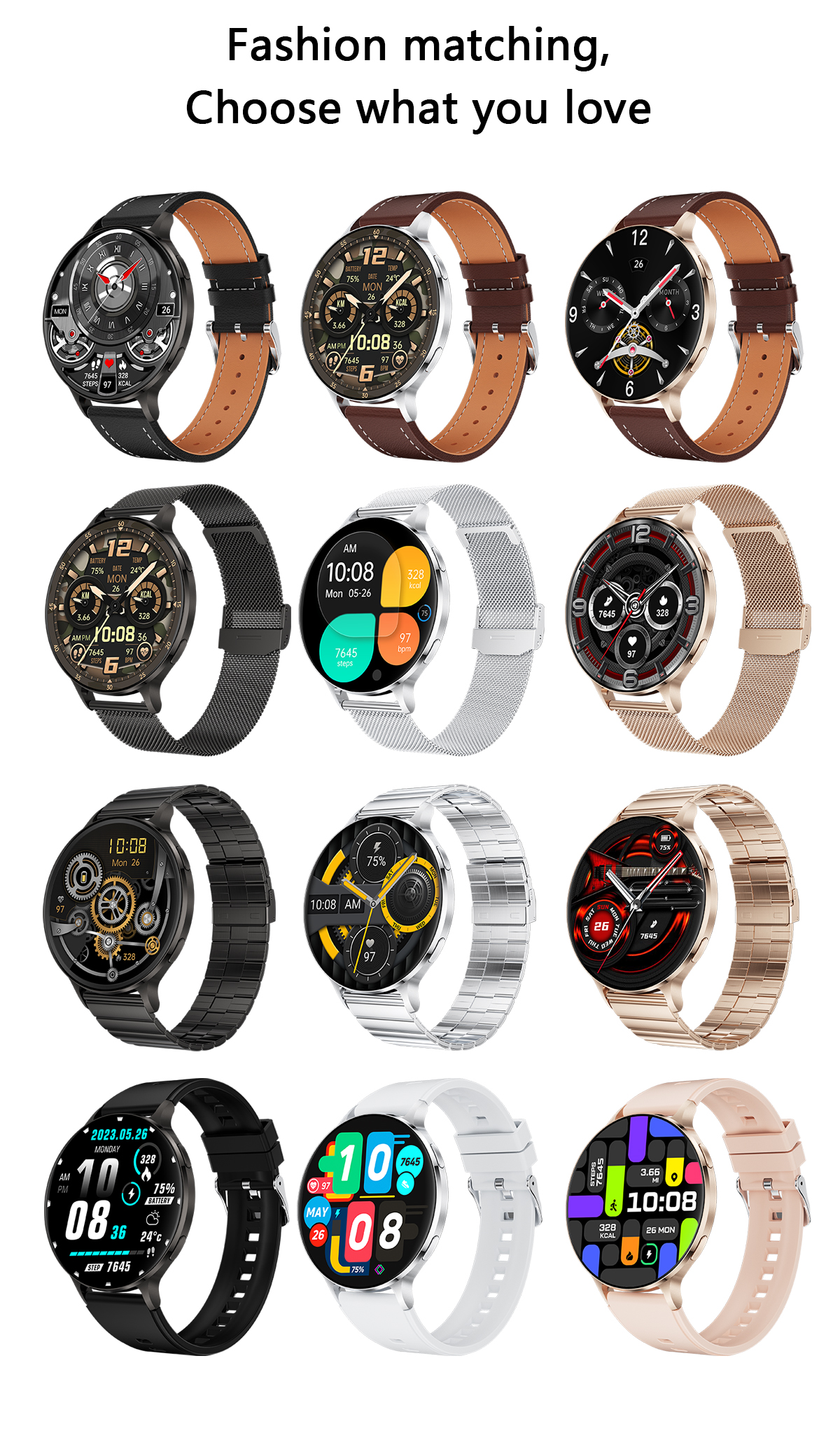 Philippe Palmer Smart Watch LP78 AMOLED Ultra Thin Black - 47
