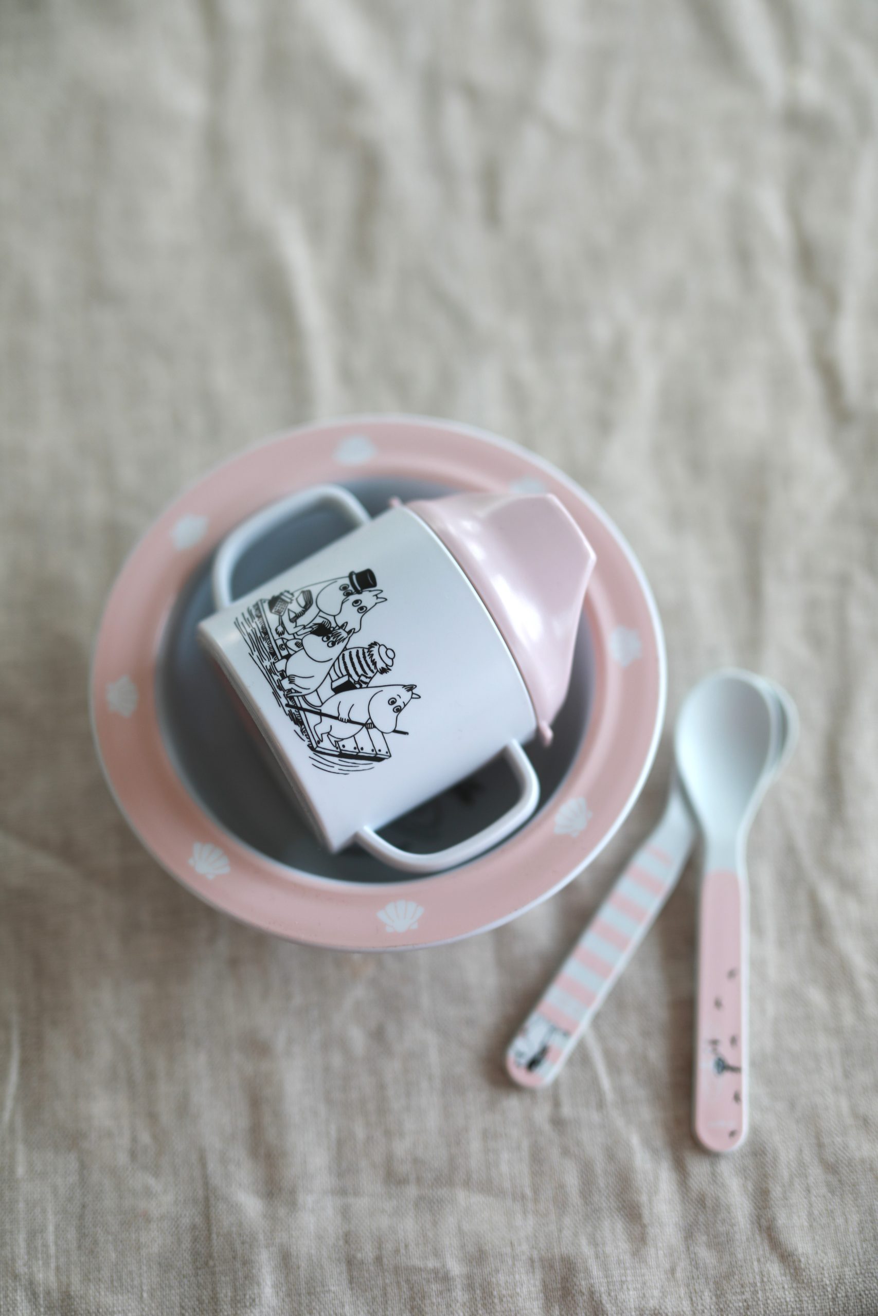 Moomin spoons 2-pack - Vatten & Bad, pink - 2