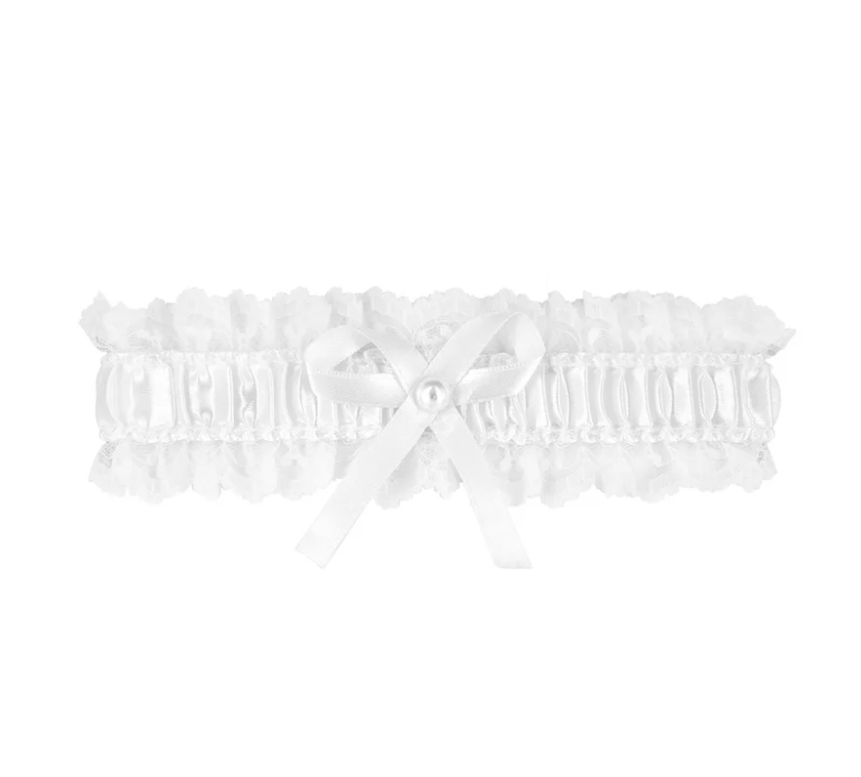 Strumpeband - Vitt -1
