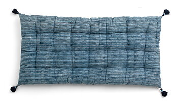 Chamois Seat Cushion Leaf Navy Blue 50x100cm
