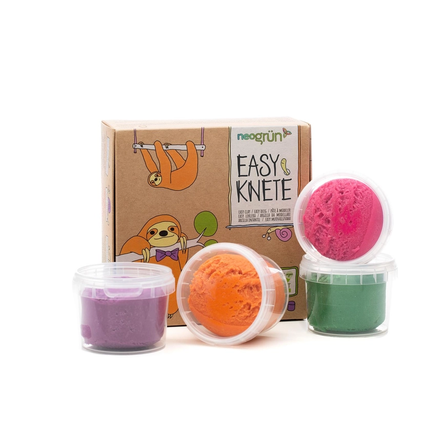 Ekologisk leklera  - Organic Vegan Easy Dough Set of 4 “Loki” från NeoGrün