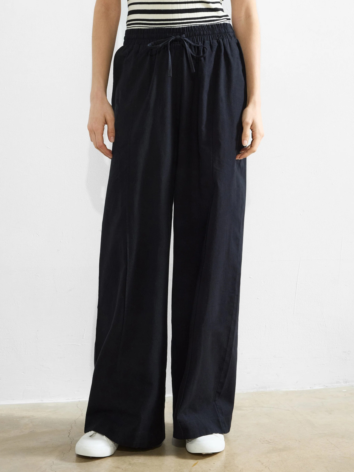 Clare Linen Blend Trousers - French Connection