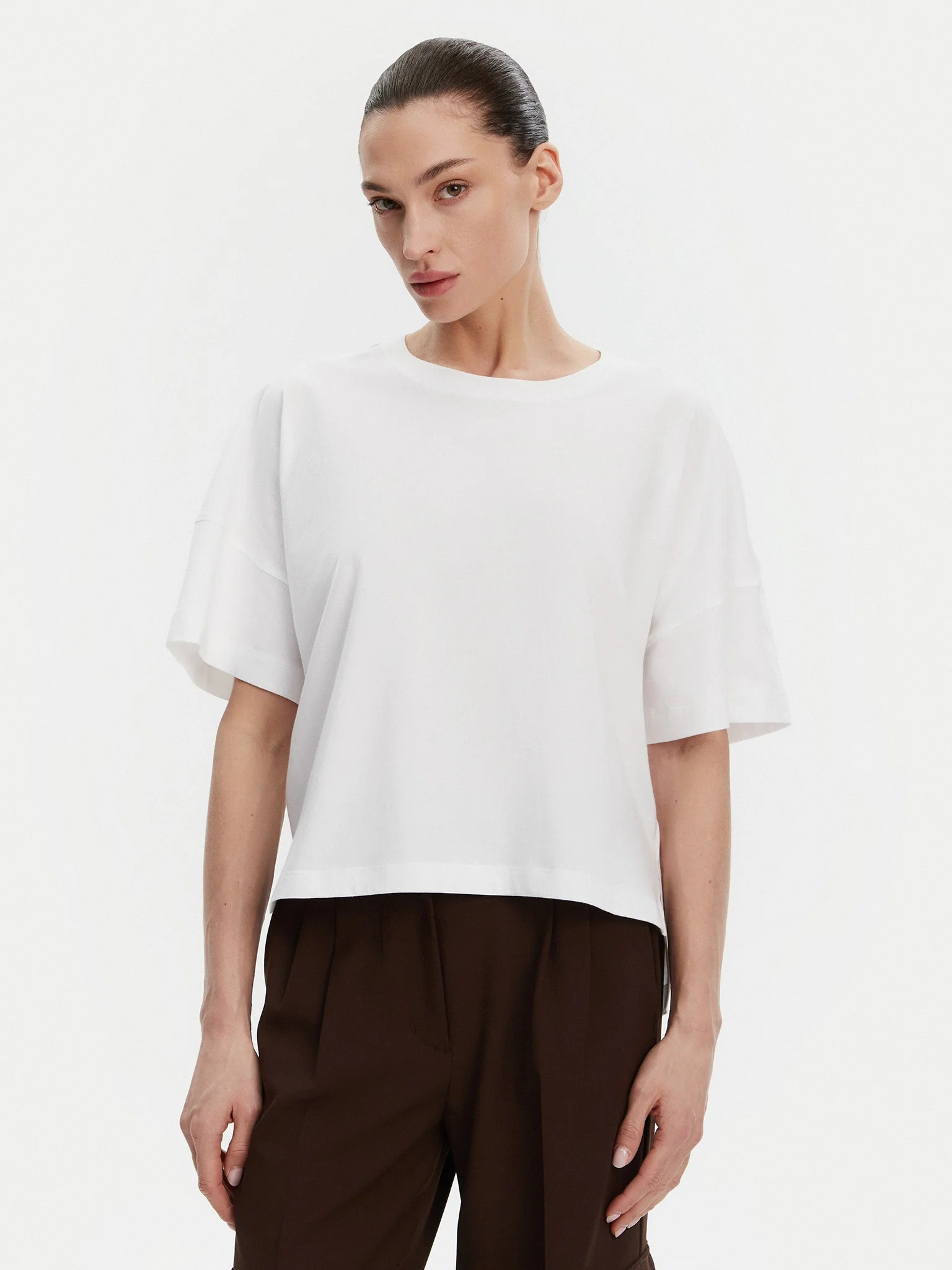 Tally Org Jersey Tee - Linen White - French Connection