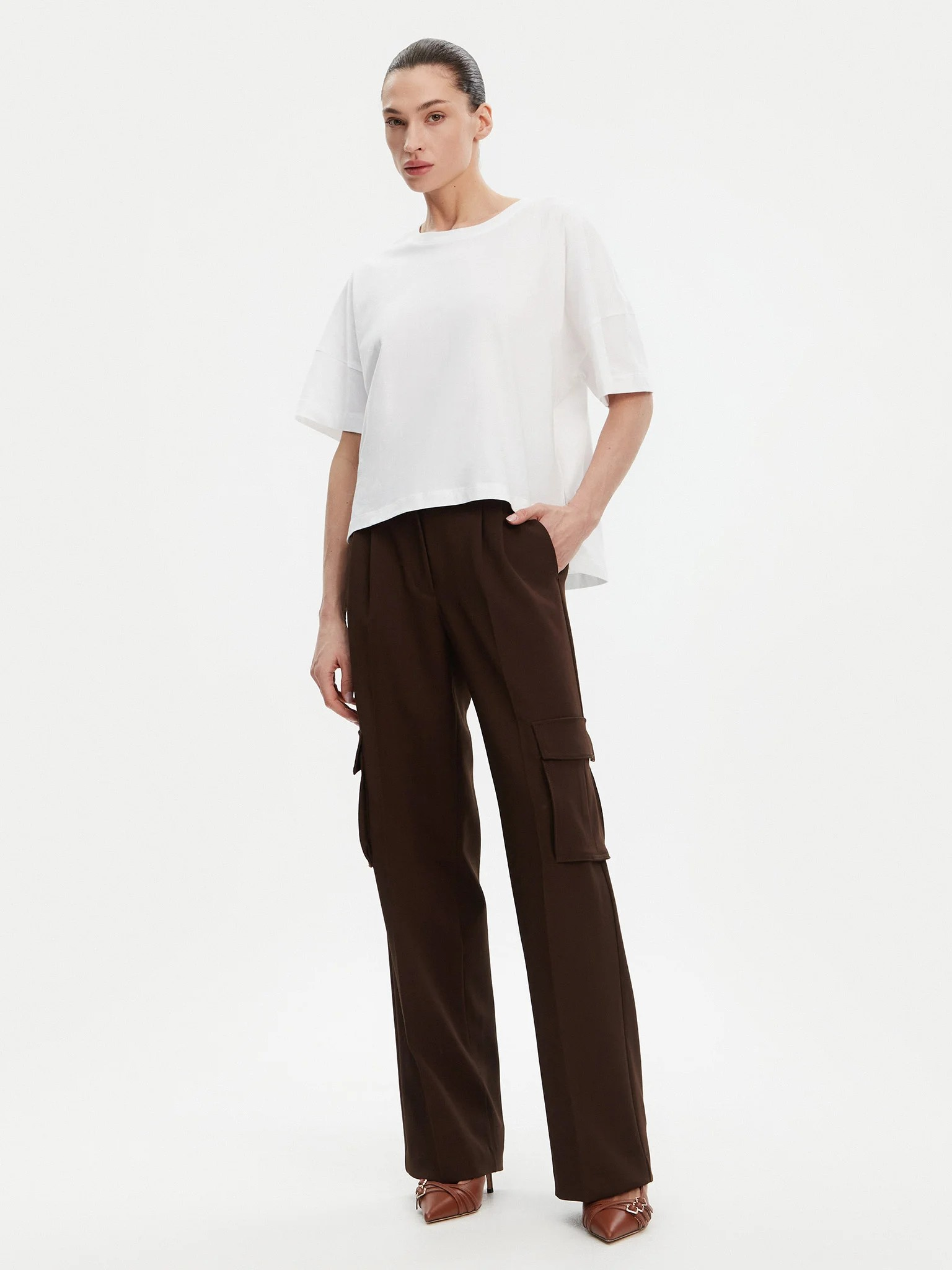 Tally Org Jersey Tee - Linen White - French Connection - 3